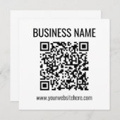 Anpassbarer QR-Code und Geschäftsname Mitteilungskarte (Vorne/Hinten)