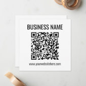 Anpassbarer QR-Code und Geschäftsname Mitteilungskarte (Vorderseite/Rückseite Beispiel)