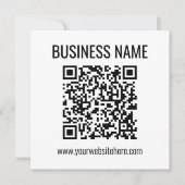 Anpassbarer QR-Code und Geschäftsname Mitteilungskarte (Vorderseite)
