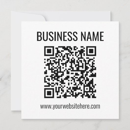 Anpassbarer QR-Code und Geschäftsname Mitteilungskarte (Vorderseite)