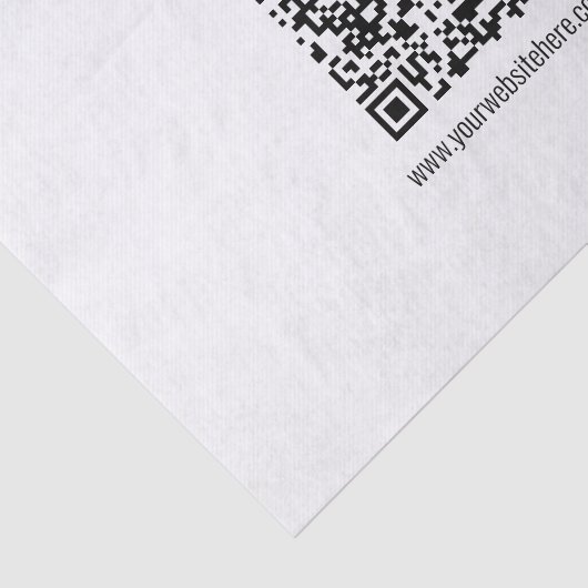 Anpassbarer QR-Code und Geschäftsname Seidenpapier (Ausschnitt)
