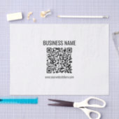 Anpassbarer QR-Code und Geschäftsname Seidenpapier (Handwerk)
