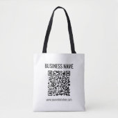 Anpassbarer QR-Code und Geschäftsname Tasche (Vorderseite)