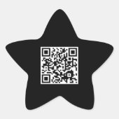 anpassbarer QR-Codestar Stern-Aufkleber (Vorderseite)