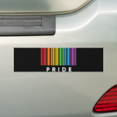Anpassbarer Regenbogen-Barcode LGBTQIA+ Autoaufkleber (Auf Auto)