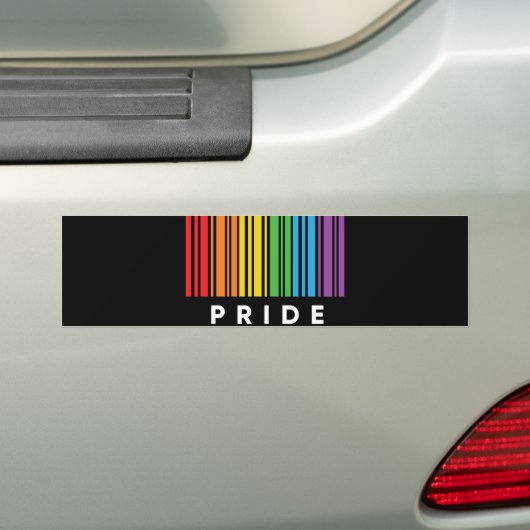 Anpassbarer Regenbogen-Barcode LGBTQIA+ Autoaufkleber (Auf Auto)