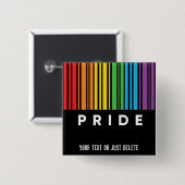 Anpassbarer Regenbogen-Barcode LGBTQIA+ Button (Vorne & Hinten)