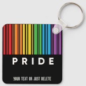 Anpassbarer Regenbogen-Barcode LGBTQIA+ Schlüsselanhänger (Rückseite)