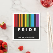 Anpassbarer Regenbogen-Barcode LGBTQIA+ Serviette (Beispiel)