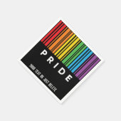 Anpassbarer Regenbogen-Barcode LGBTQIA+ Serviette (Ecke)