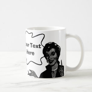Anpassbarer Retro-Pop-Art-Zitat-Becher Kaffeetasse