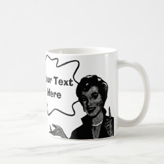 Anpassbarer Retro-Pop-Art-Zitat-Becher Kaffeetasse