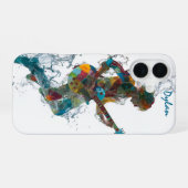 Anpassbarer Rock’n Roll-Mann – Gitarrenkunst iPhone 16 Hülle (Rückseite (Horizontal))