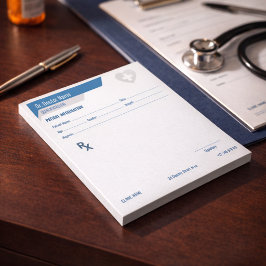 Anpassbarer RX-Block für Ärzte - Rezeptblock Notizblock