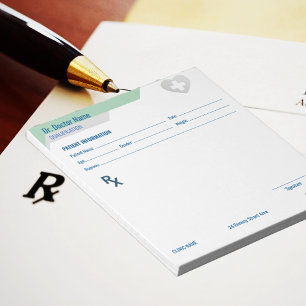 Anpassbarer RX-Block für Ärzte - Rezeptblock Notizblock