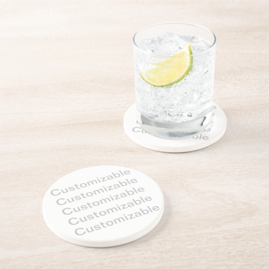 Anpassbarer Sandstein-Untersetzer Getränkeuntersetzer (Seite)