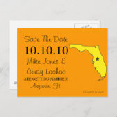 Anpassbarer Save the Date-Staat - FLORIDA Ankündigungspostkarte (Vorne/Hinten)