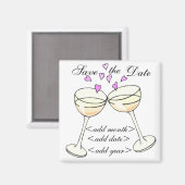 Anpassbarer Save the Date Toast Magnet (Vorderseite/Rückseite)