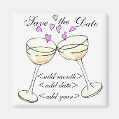 Anpassbarer Save the Date Toast Magnet (Vorne)