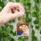 Anpassbarer Schlüsselhalter Weißbär und Schmetterl Schlüsselanhänger (Hand)