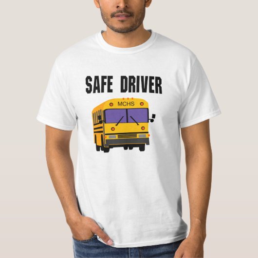Anpassbarer Schulbusfahrer T-Shirt (Vorderseite)