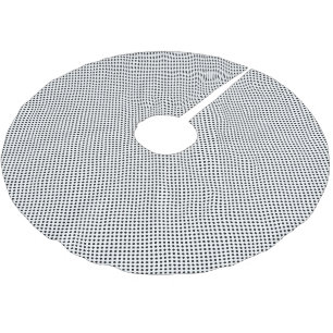Anpassbarer Schwarz auf Weiß Polka-Punkt Polyester Weihnachtsbaumdecke