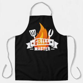 Anpassbarer Schwarzer Koch - Grillmeister Schürze