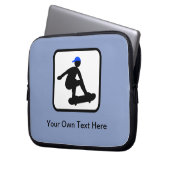 Anpassbarer Skater auf Skateboard-Logos Laptopschutzhülle (Vorderseite Links)