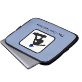 Anpassbarer Skater auf Skateboard-Logos Laptopschutzhülle (Vorne Knopf)