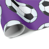 Anpassbarer Soccer Geschenkpapier (Rolleneckpunkt)