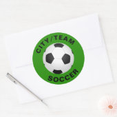 Anpassbarer Soccer Runder Aufkleber (Umschlag)