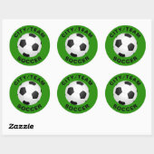 Anpassbarer Soccer Runder Aufkleber (Blatt)