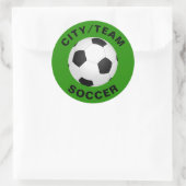 Anpassbarer Soccer Runder Aufkleber (Tasche)
