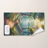 Anpassbarer Sommerwaldpfad mit Namen Badhandtuch Set (Handtuch)