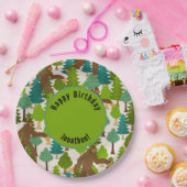 Anpassbarer Sonnenfuß im Wald Pappteller (Party)