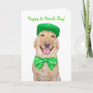 Anpassbarer Sonnenlicher Labrador in Grün Karte