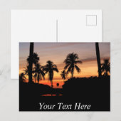 Anpassbarer Sonnenuntergang in Florida Postkarte (Vorne/Hinten)