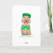 Anpassbarer, sonniger Labrador in Grün Karte (Rückseite)