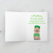 Anpassbarer, sonniger Labrador in Grün Karte (Innenseite)