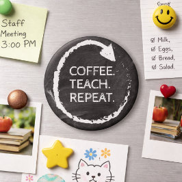 Anpassbarer Spruch Kaffee Unterrichten Wiederholen Magnet