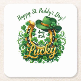 Anpassbarer St. Patrick's Day Rechteckiger Pappuntersetzer