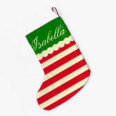 Anpassbarer Stripey Weihnachtsfest-Strumpf Kleiner Weihnachtsstrumpf (Rückseite (Hängend))