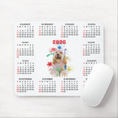 Anpassbarer süßer Cockapoo-Hundekalender Mousepad (Mit Mouse)