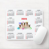 Anpassbarer süßer Labrador-Welpen-Kalender  Mousepad (Mit Mouse)