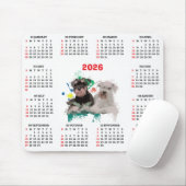 Anpassbarer süßer Schnauzer-Hundekalender Mousepad (Mit Mouse)