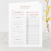 Anpassbarer Tagesplaner Download Karte (Gelbe Blume)