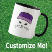 Anpassbarer Team Little Cat Baseball Player Tasse