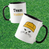 Anpassbarer Team Little Cat Baseball Player Tasse