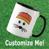 Anpassbarer Team Little Mouse Baseball Player Tasse