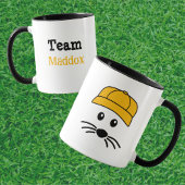 Anpassbarer Team Little Mouse Baseball Player Tasse